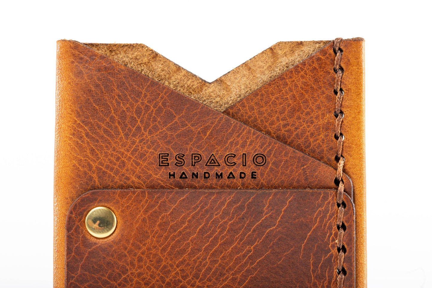 Espacio Handmade - Big Spender Leather Wallet – Pecan – Slim Card Holder