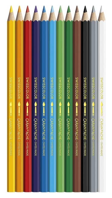Caran d'Ache - Set of 12 Water Colored Pencils SWISSCOLOR in Box