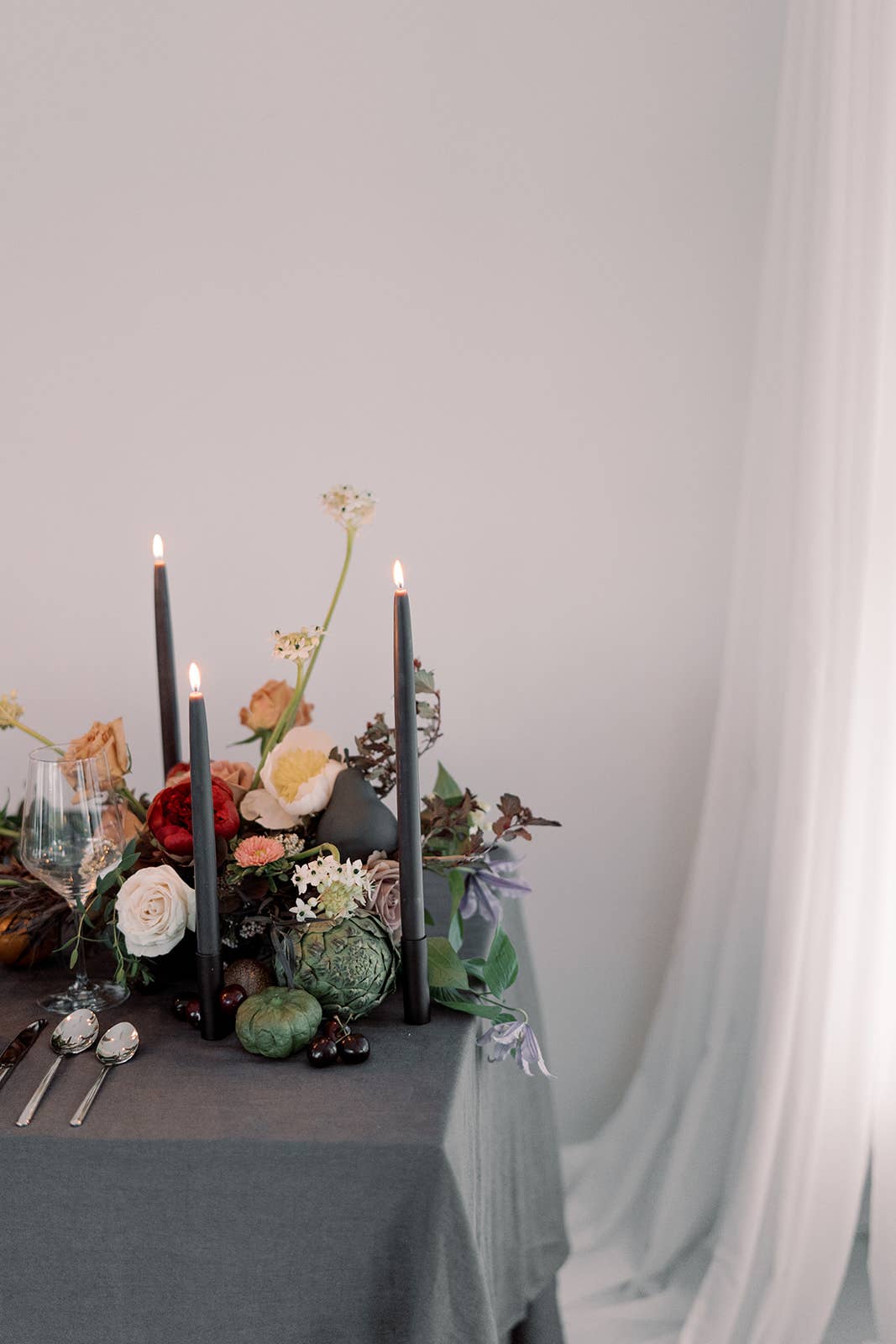 Mo&Co Home - 10" & 14" - 100% Beeswax Dipped Candles | Charcoal: 14 Inches