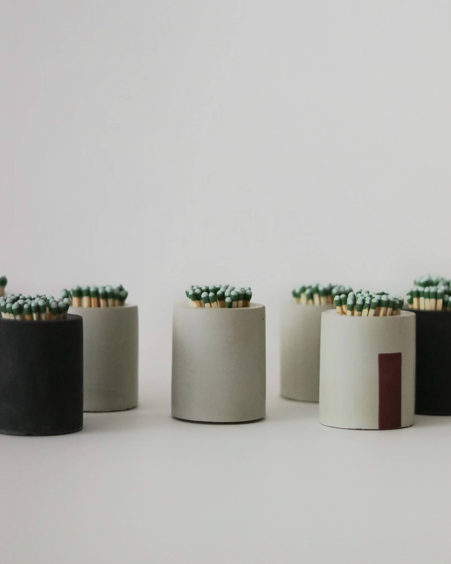 Concrete Match Holder | Match Striker: White