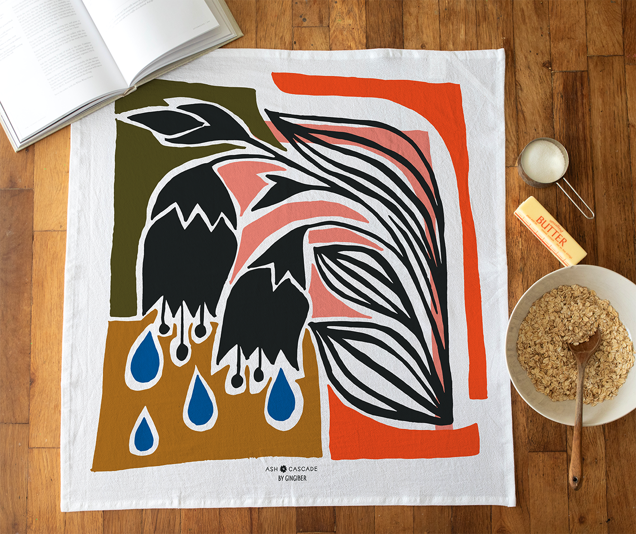 Gingiber - Let Go Tea Towel by Ash Cascade