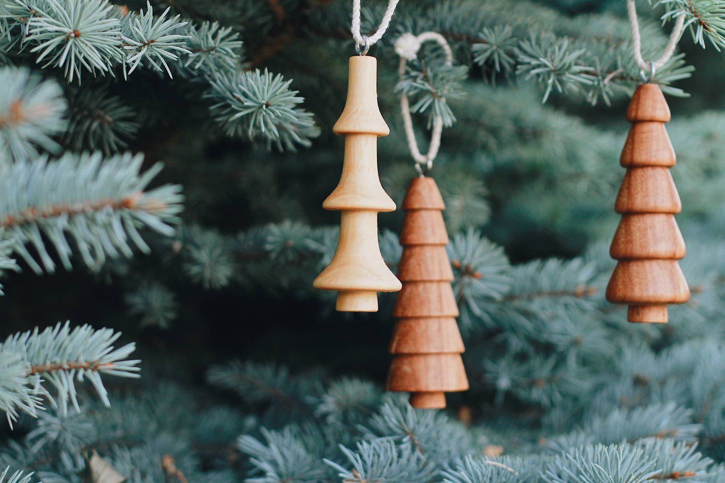 Reclaimed Wood Tree Ornaments