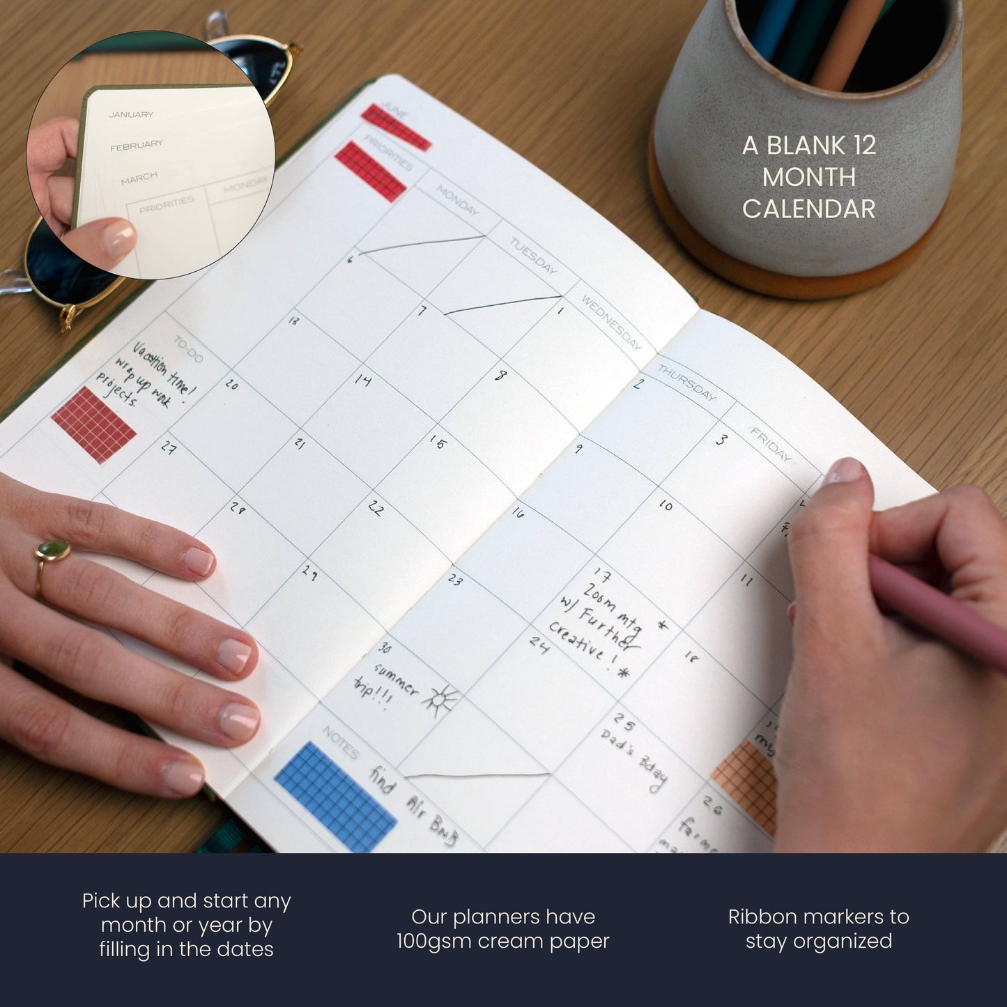 Anecdote Goods - The Daily Planner: Dutch Blue