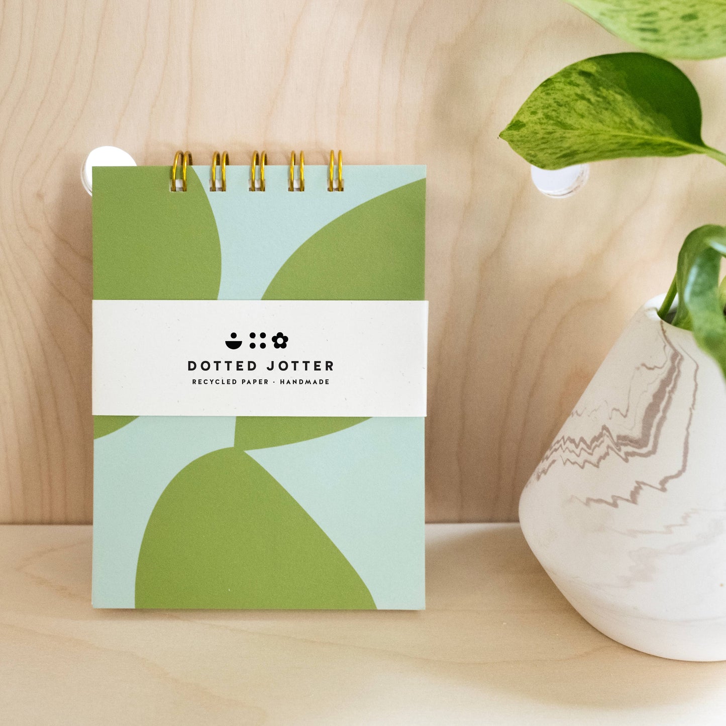 Worthwhile Paper - Moss Pebble Dotted Jotter Notebook