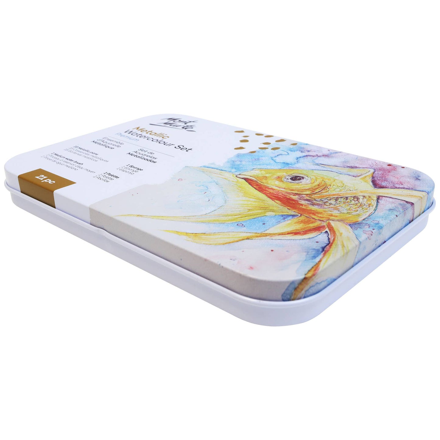 Mont Marte Usa, Inc. - Metallic Watercolor Cake Set in Tin Premium 21pc