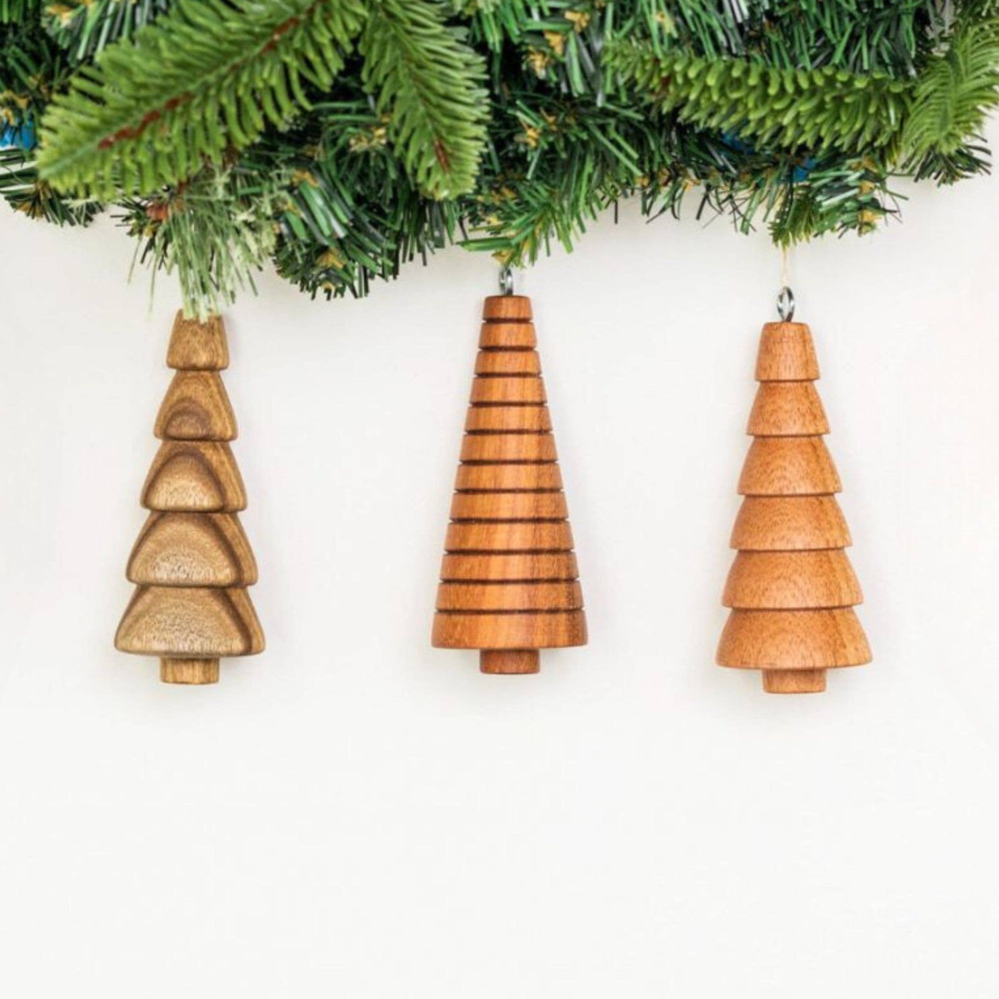 Reclaimed Wood Tree Ornaments