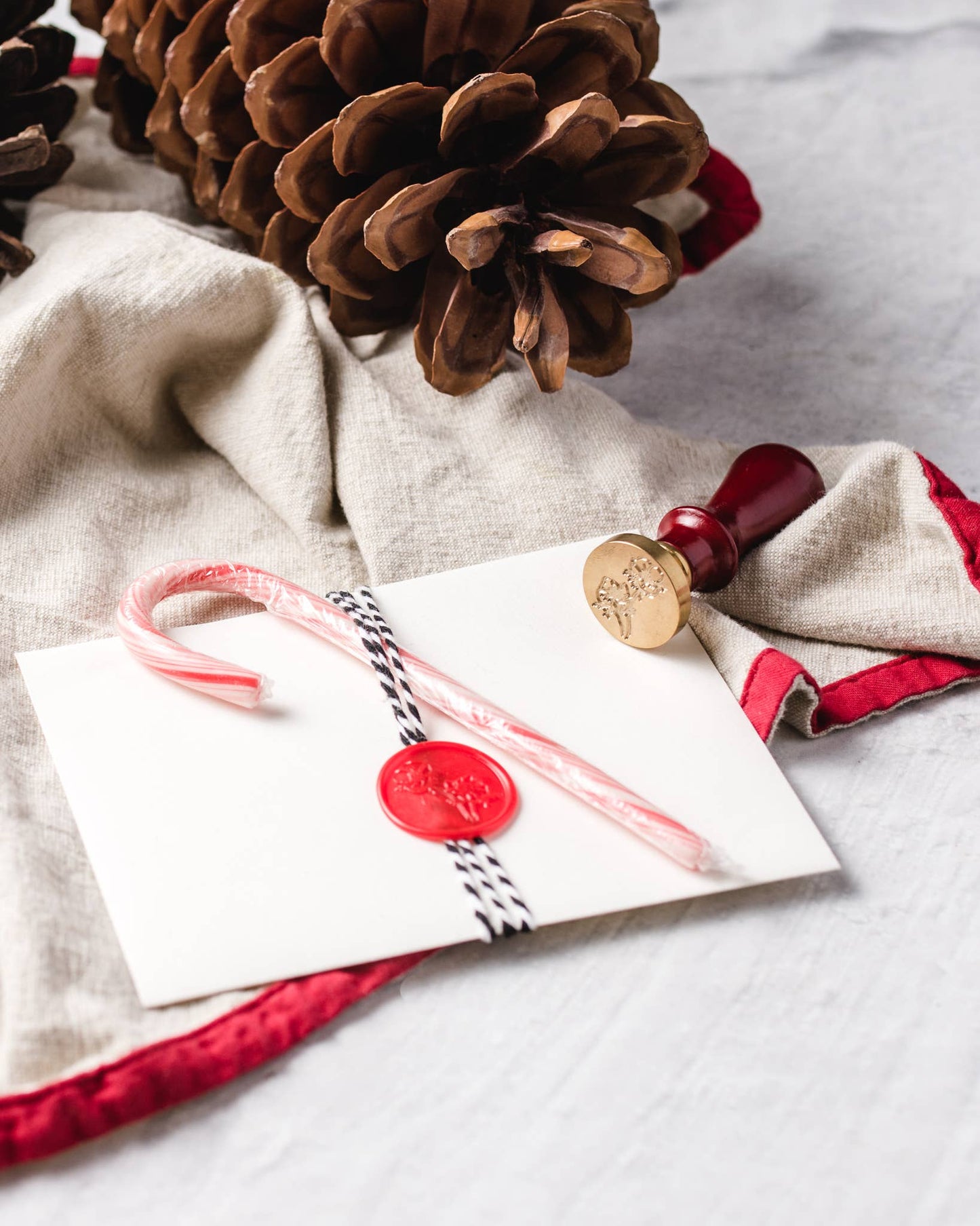 Cate Paper Co. - Wax seal stamp and wax stick set: Olive Branch