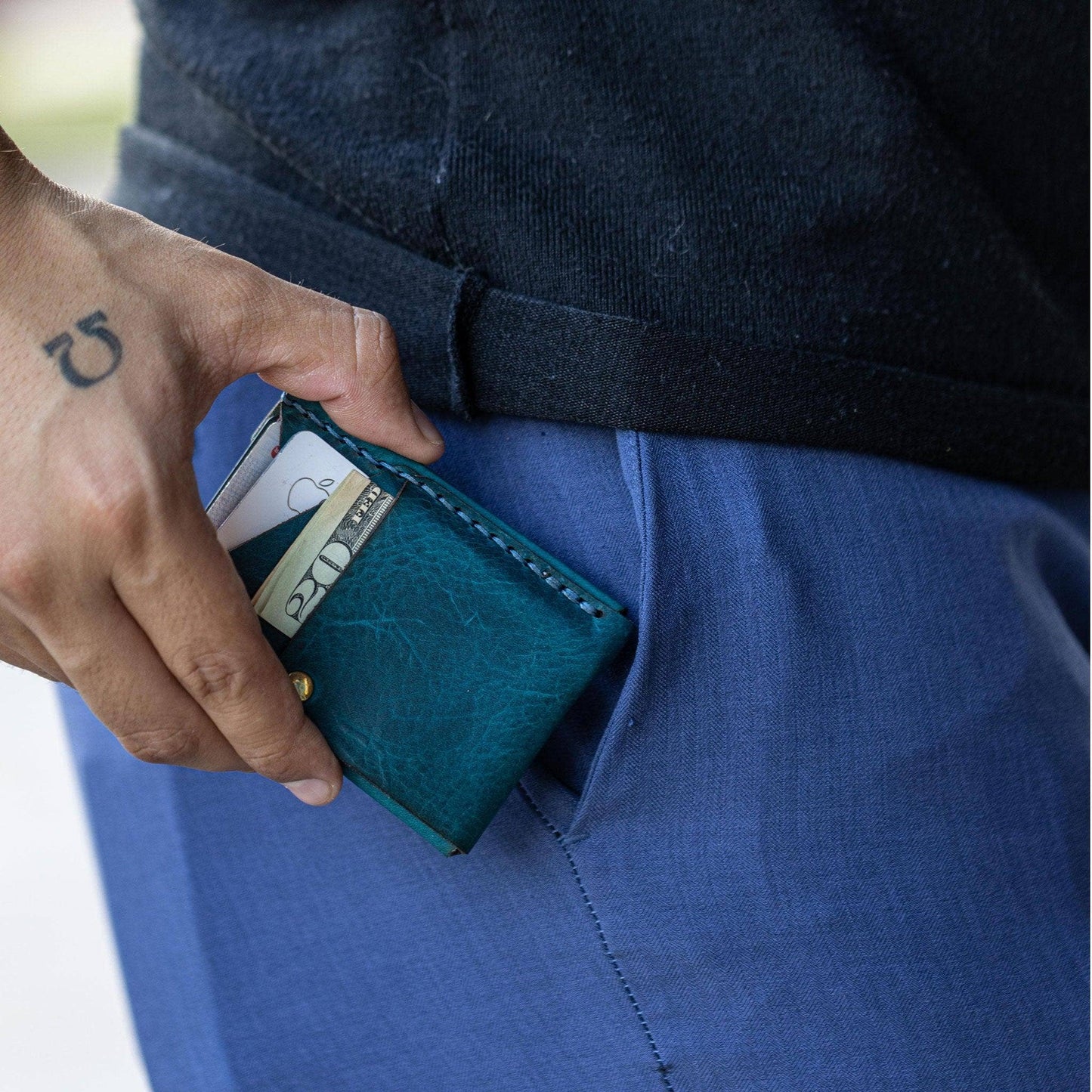 Espacio Handmade - Big Spender Leather Wallet – Caribbean – Slim card holder