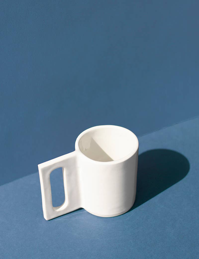 Guten Co. - Gloss White Geo Mug