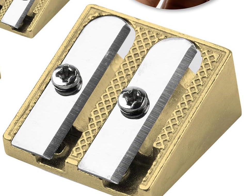 Brass pencil sharpener
