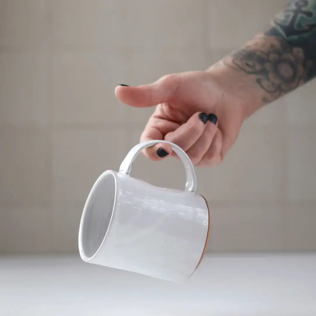 Gravesco Pottery - Smooth Handmade Pottery Mug | Minimalist Coffee Cup : Black