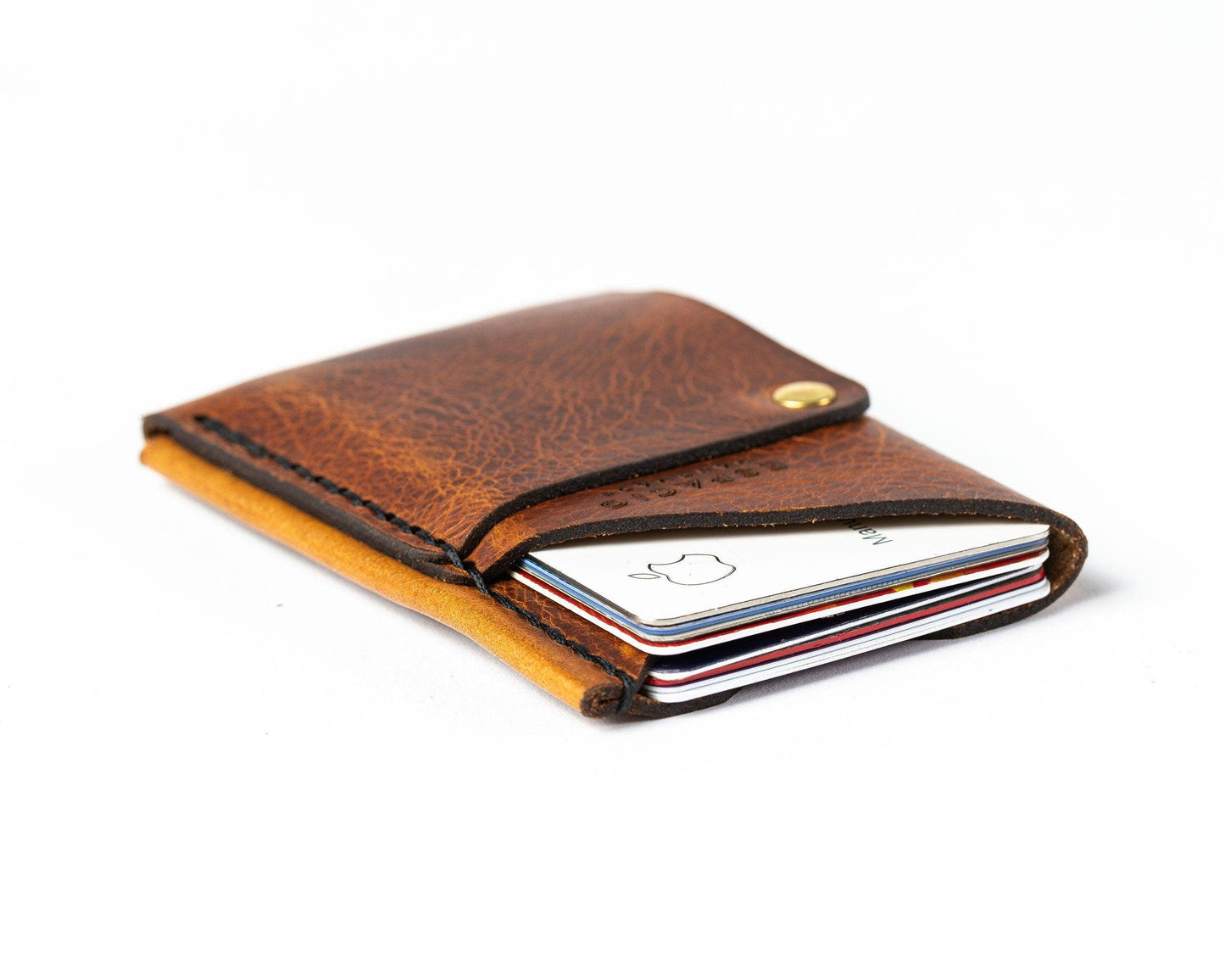Espacio Handmade - Big Spender Leather Wallet – Pecan – Slim Card Holder
