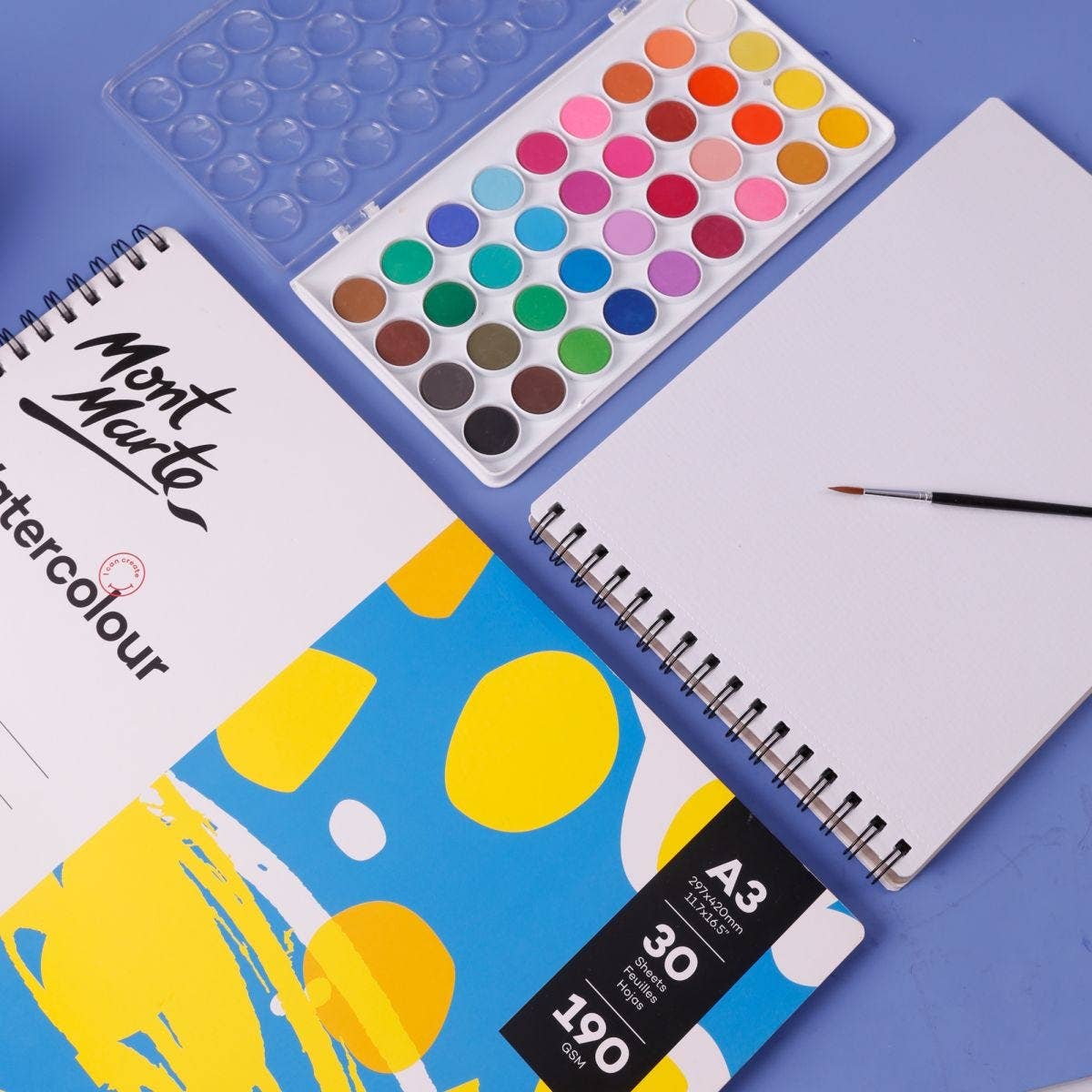 Mont Marte Usa, Inc. - Watercolor Book Discovery A5 (5.8 x 8.3in) 30 Sheets 190gsm