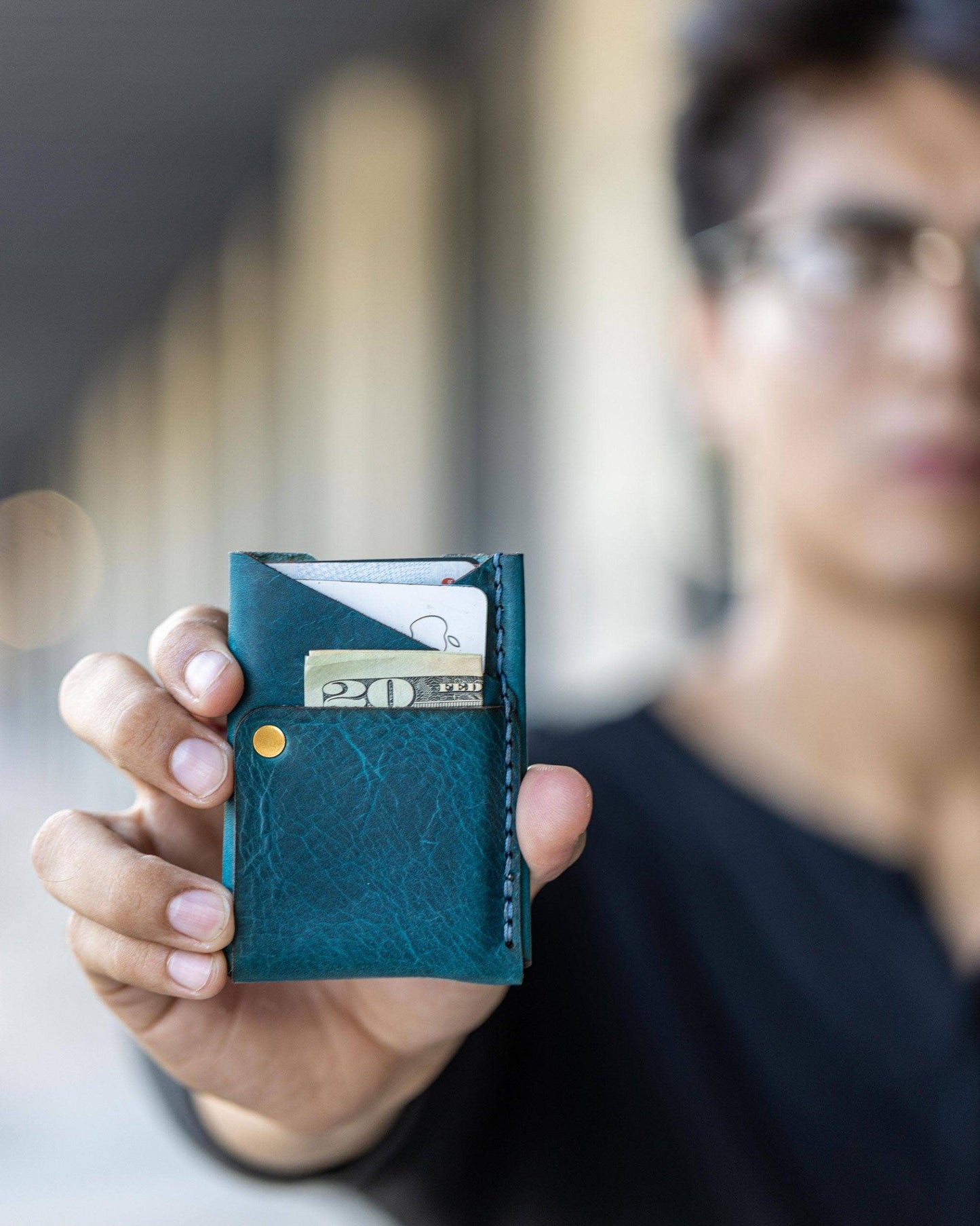 Espacio Handmade - Big Spender Leather Wallet – Caribbean – Slim card holder