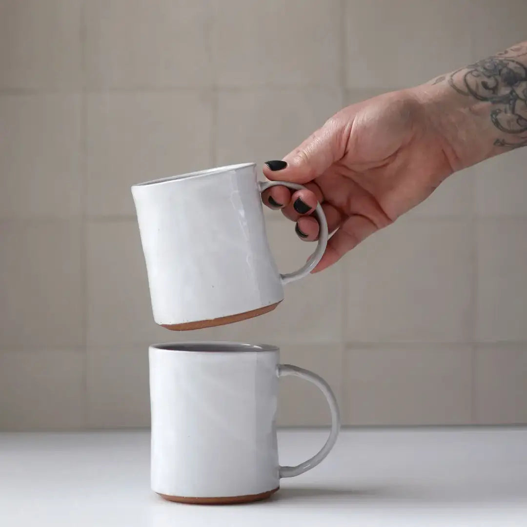 Gravesco Pottery - Smooth Handmade Pottery Mug | Minimalist Coffee Cup : Black