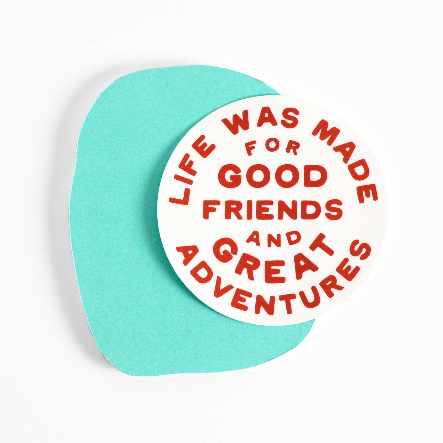 Endless August Supply Co. - Great Adventures Circle Vinyl Sticker - red