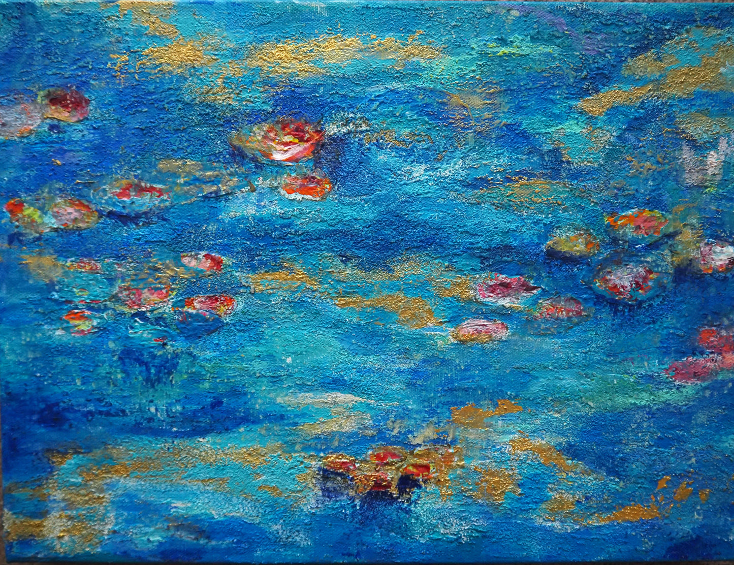 Dewdrops on a Lotus Leaf I
