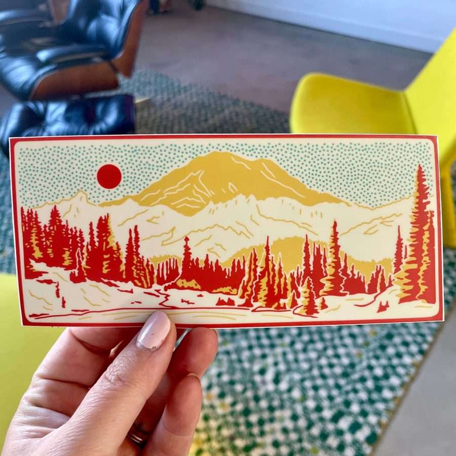 Mountain Bumper Sticker - Caroline Clark