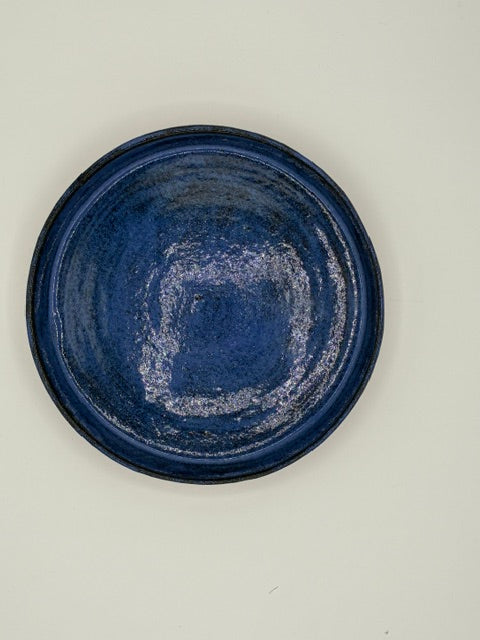 Toots! Ceramics - Terra Cotta Denim Dots Plate (Medium)