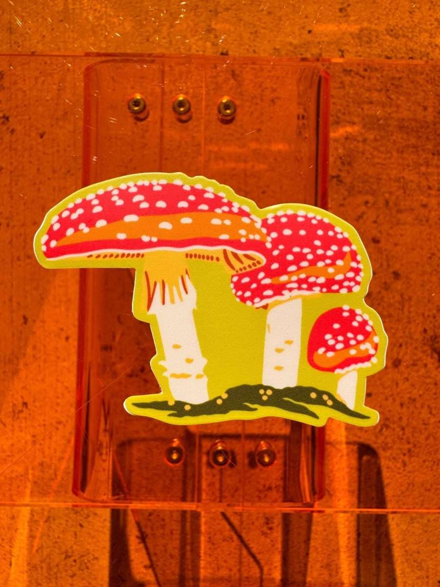 Toadstool Mushroom Sticker - Caroline Clark