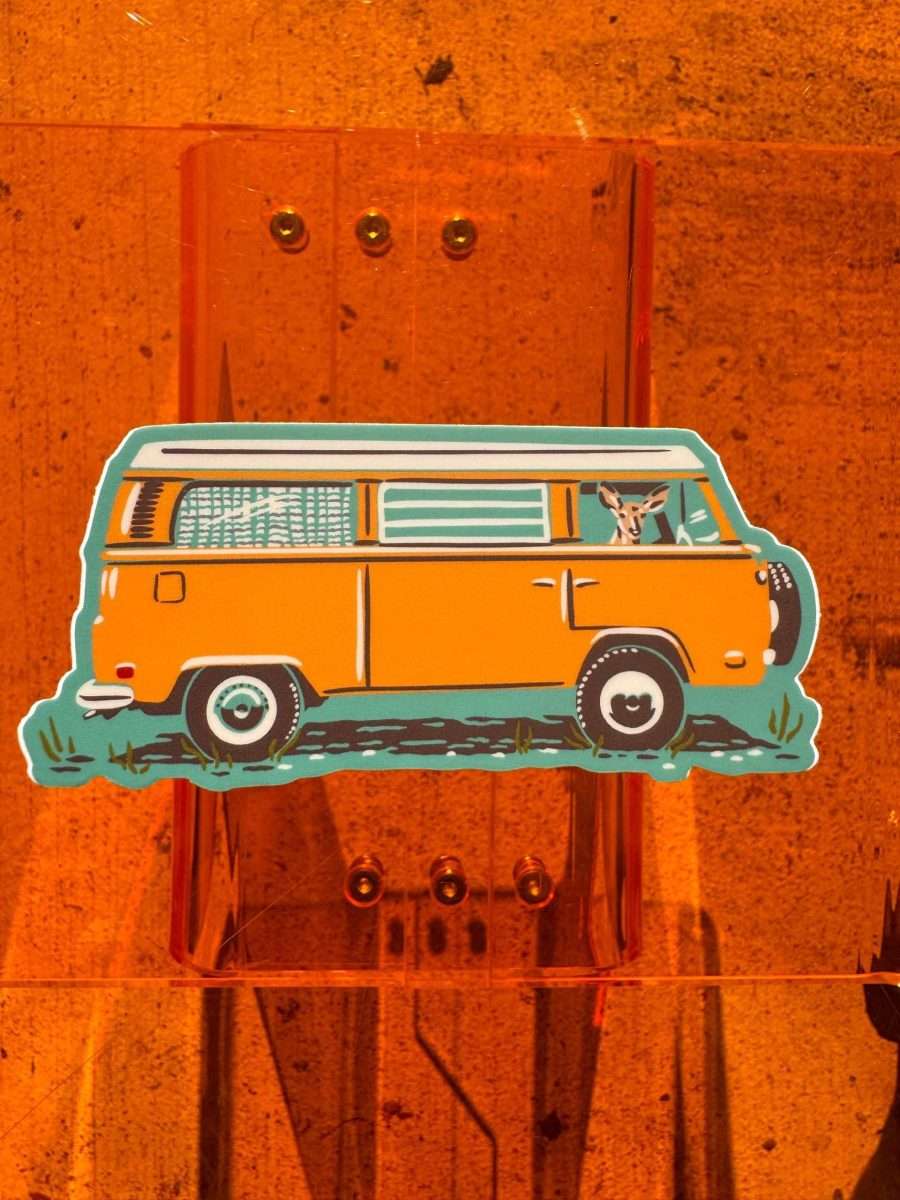 Classic Camper Van Sticker - Caroline Clark