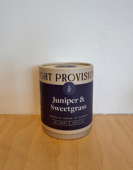 Juniper & Sweetgrass Candle- 9.5 oz - Light Provisions