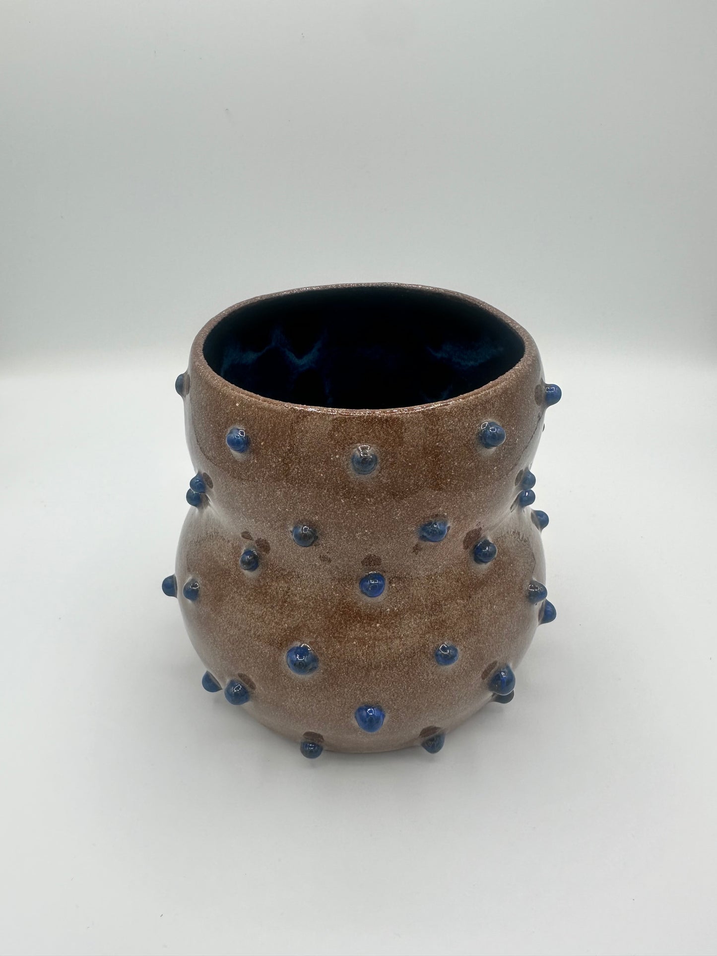 Toots Ceramics - Wide Indigo Dots Vase