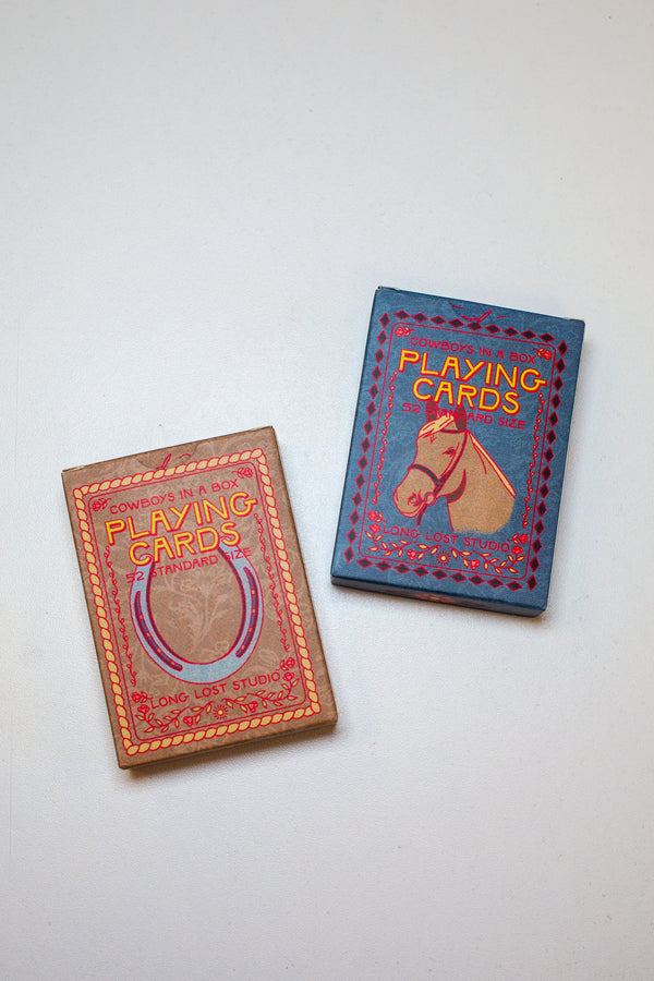 Cowboys in a Tin Playing Cards Set - Caroline Clark