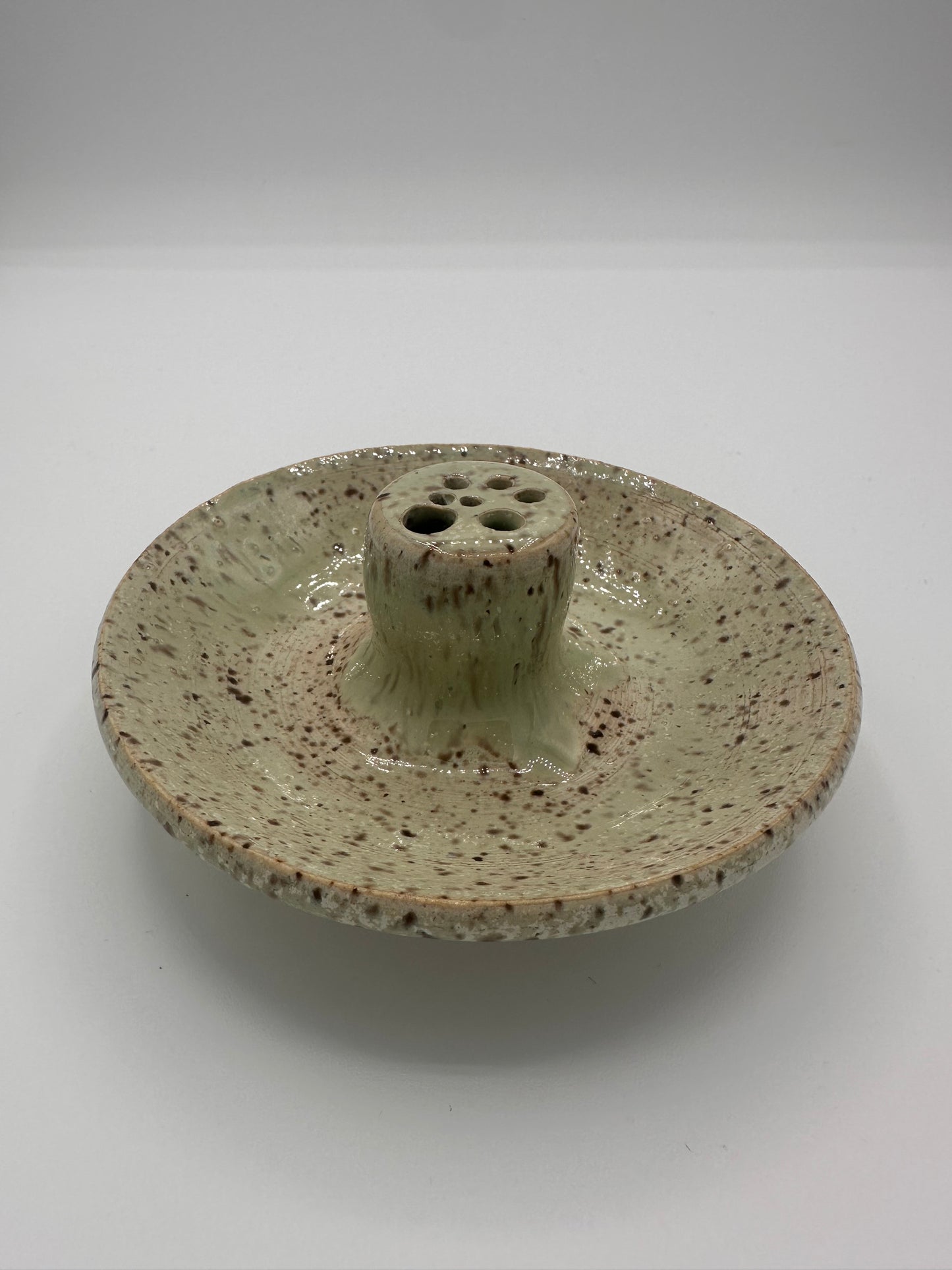 Jacquie's Clay - Jade Ceramic Frog Incense Holder