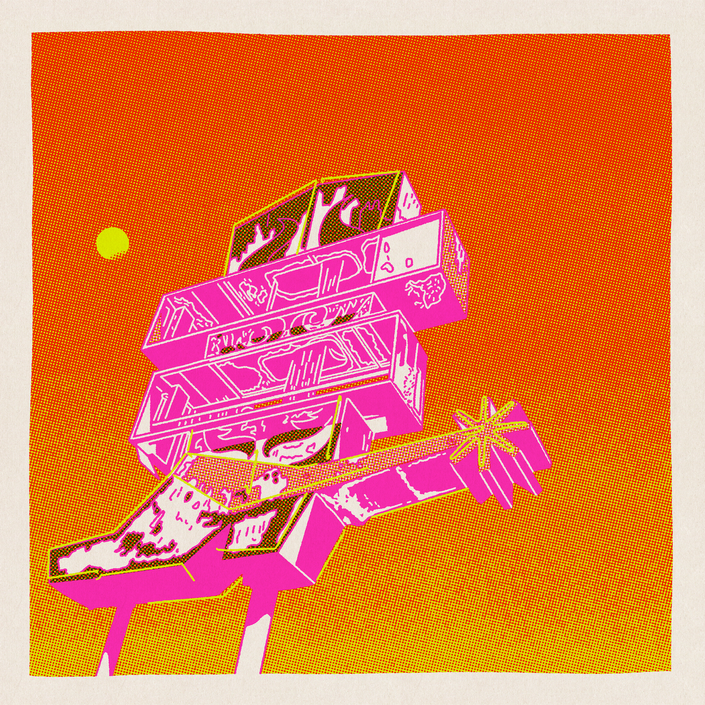 Neon Boot - 1st edition framed