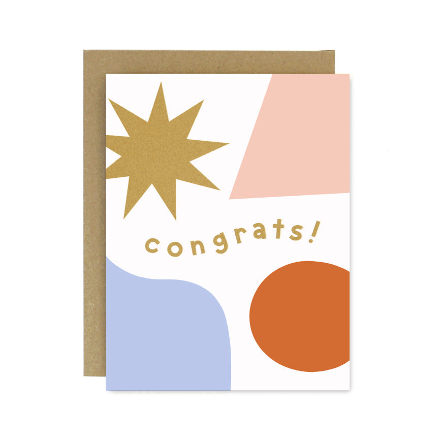 Worthwhile Paper - Congrats Shapes & Colors Card