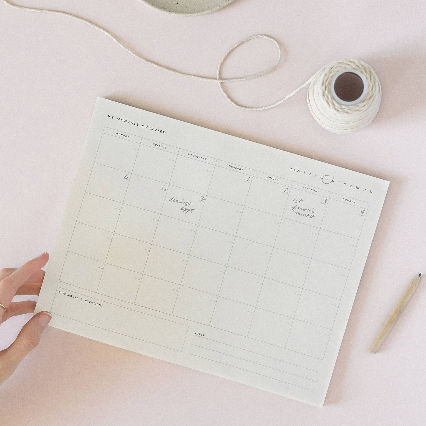 Ramona & Ruth - Monthly Overview Notepad