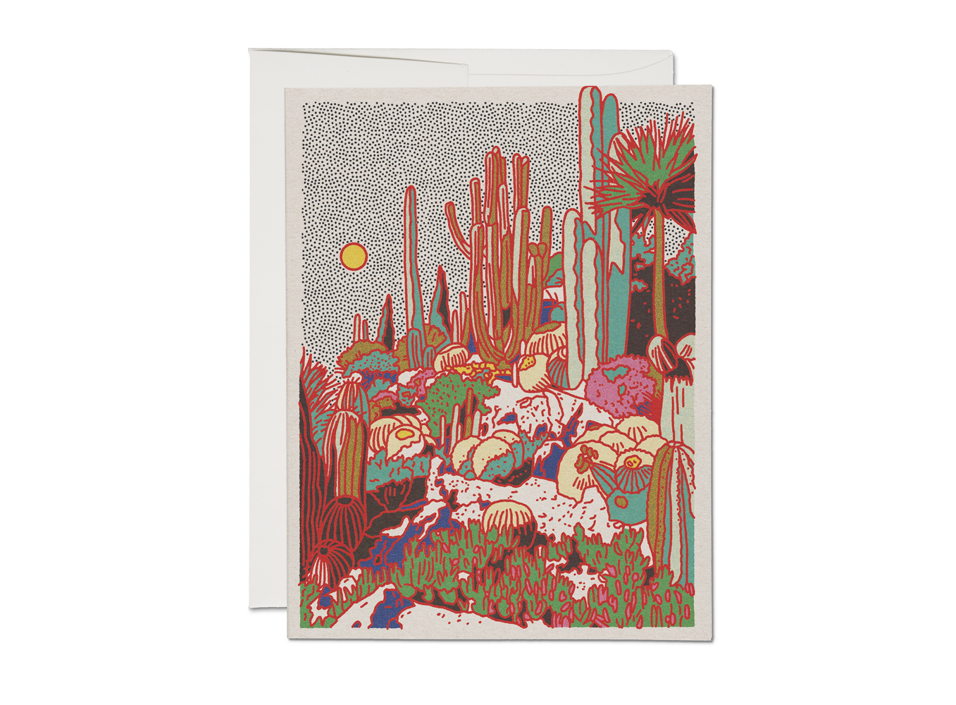 Red Cap Cards - Desert Sunset everyday greeting card: Singles