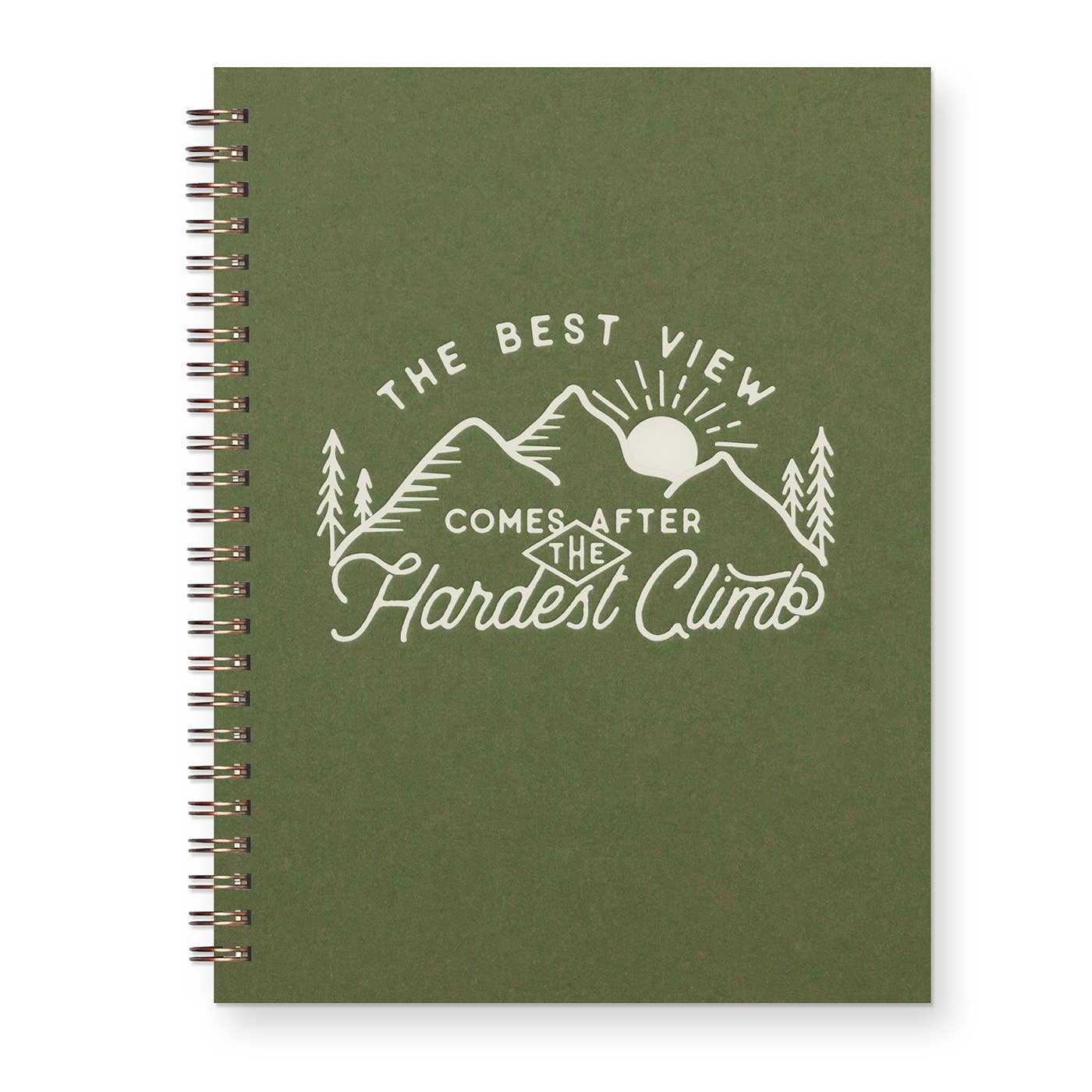 Ruff House Print Shop - Best View Journal: Lined Notebook: Morning Fog Cover | Terracotta Ink