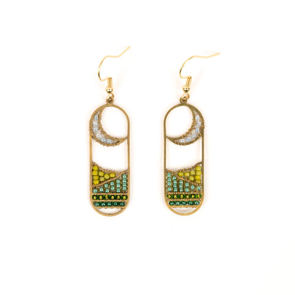 Altiplano - Moonview Earrings: Green