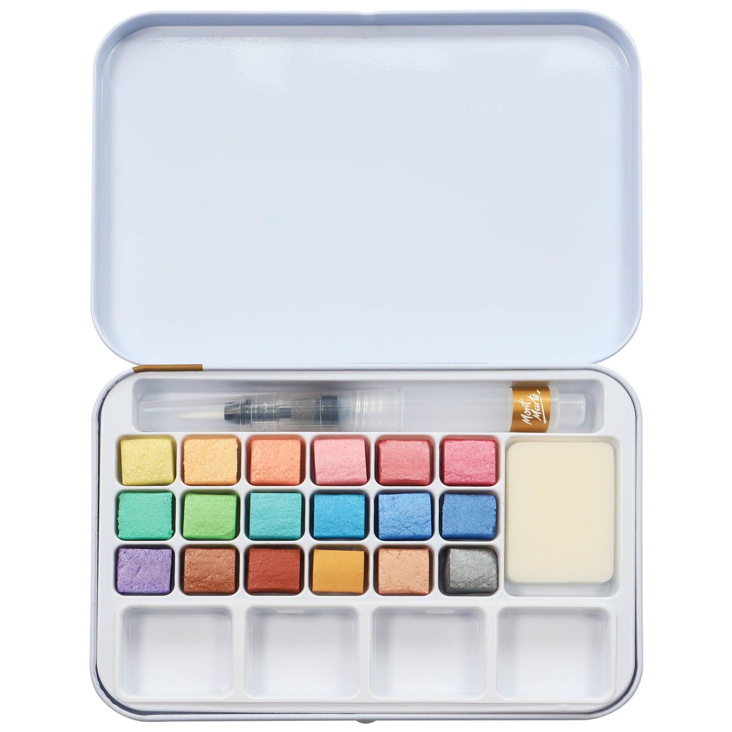 Mont Marte Usa, Inc. - Metallic Watercolor Cake Set in Tin Premium 21pc