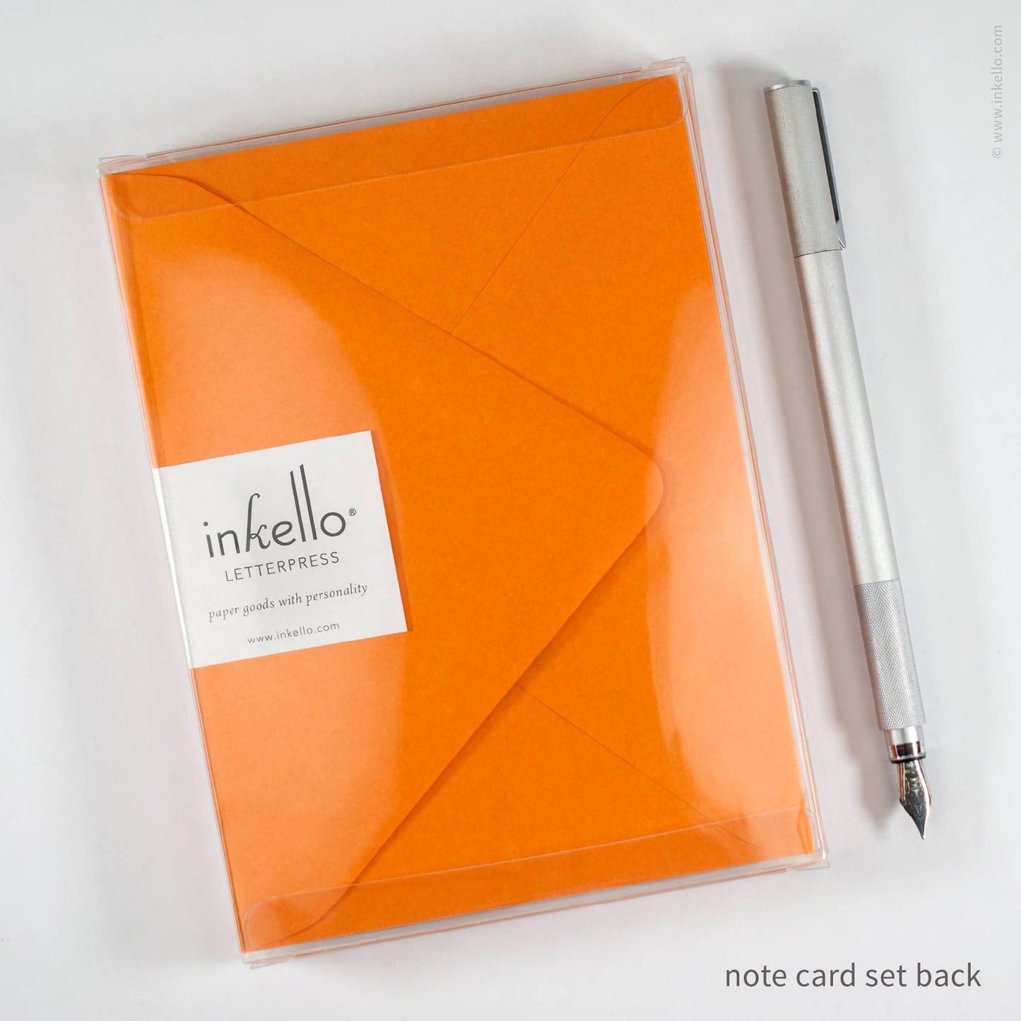 Inkello Letterpress - Flat Note Card Set with Yellow Sun (#502)