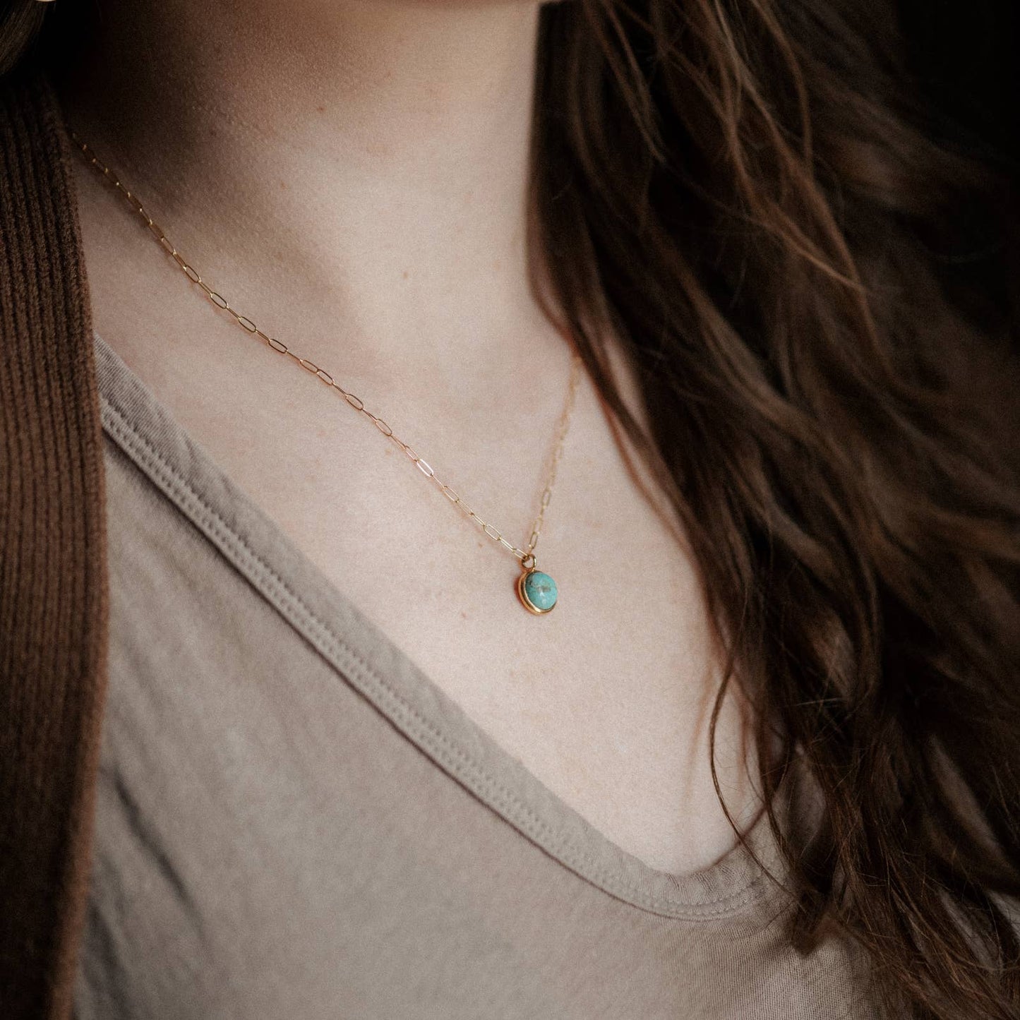 Commonform - Hyalite Necklace // Turquoise // Demi-Fine Gold