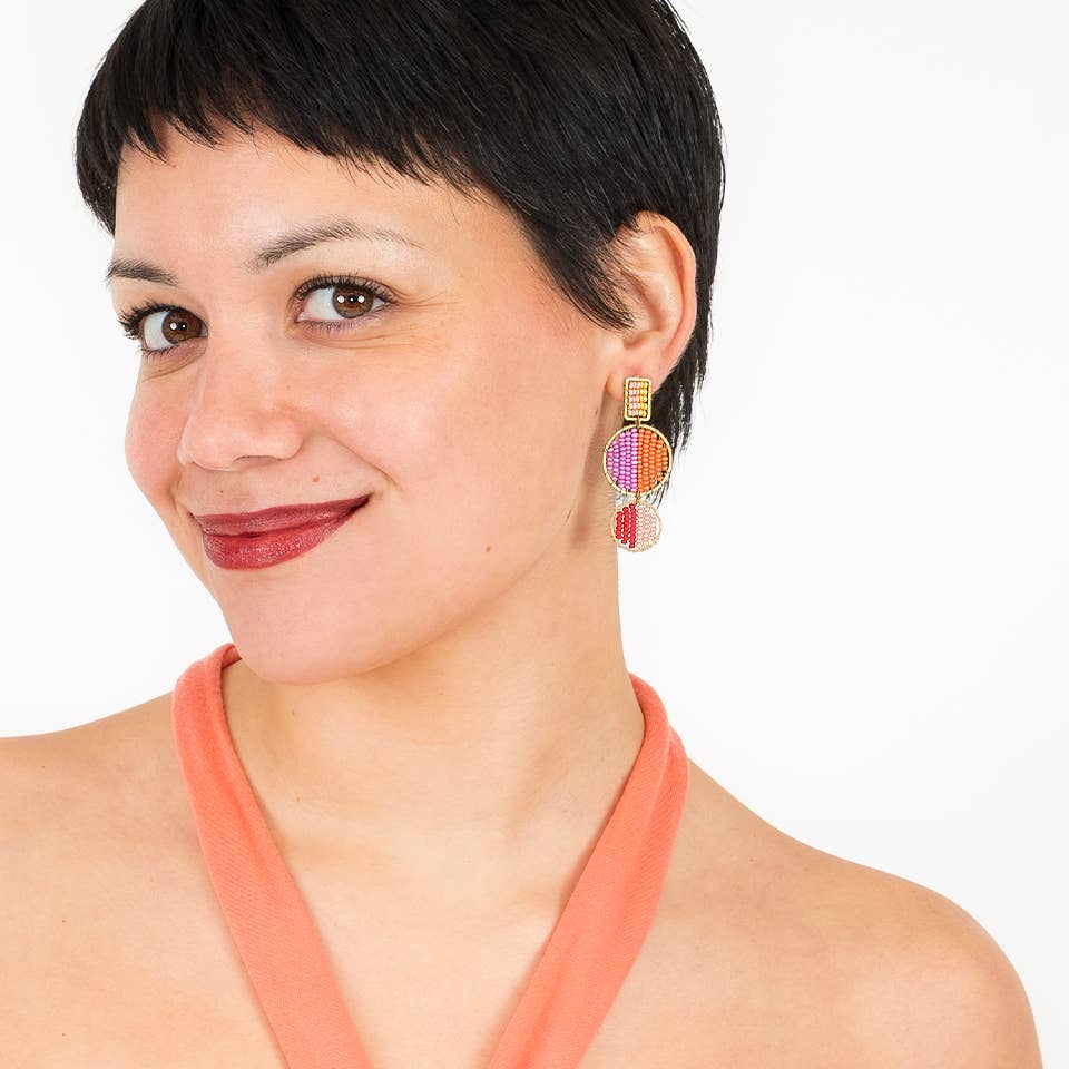 Altiplano - Mod Block Earrings: Deep Pop
