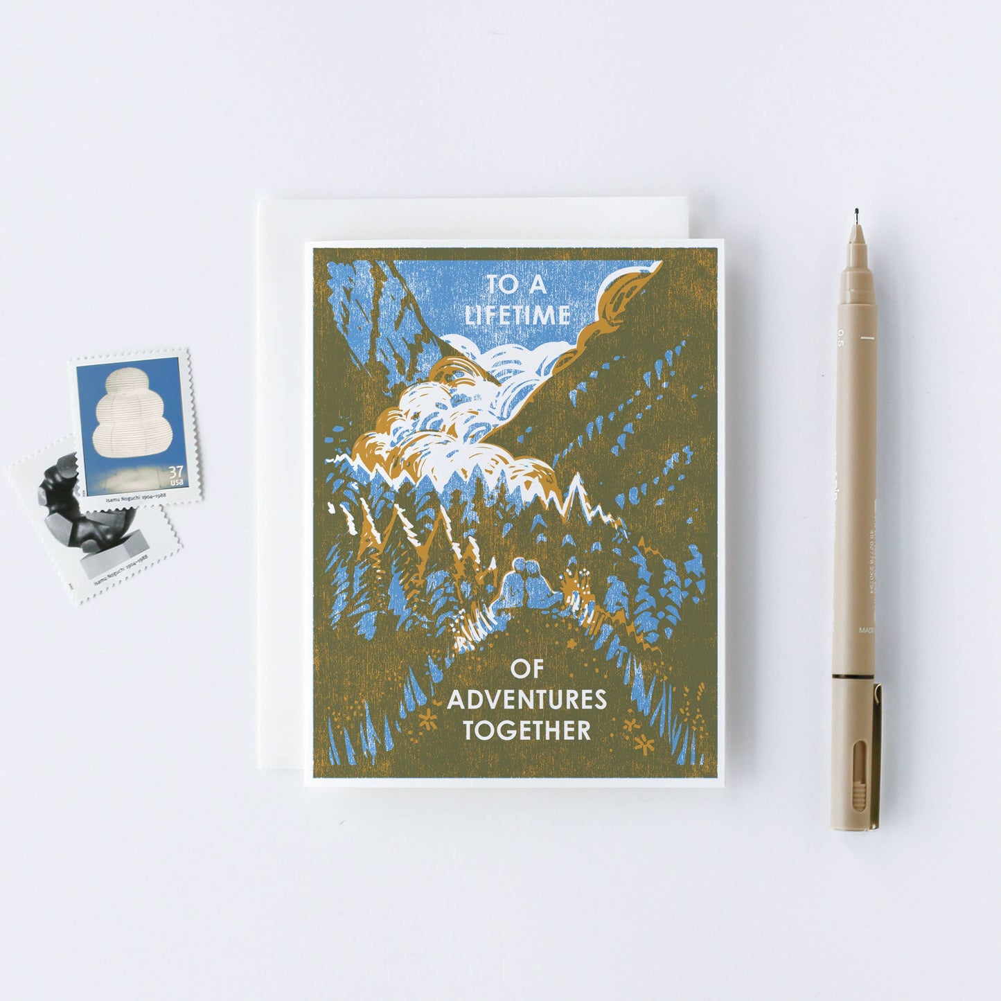 Heartell Press - Lifetime of Adventures Letterpress Card