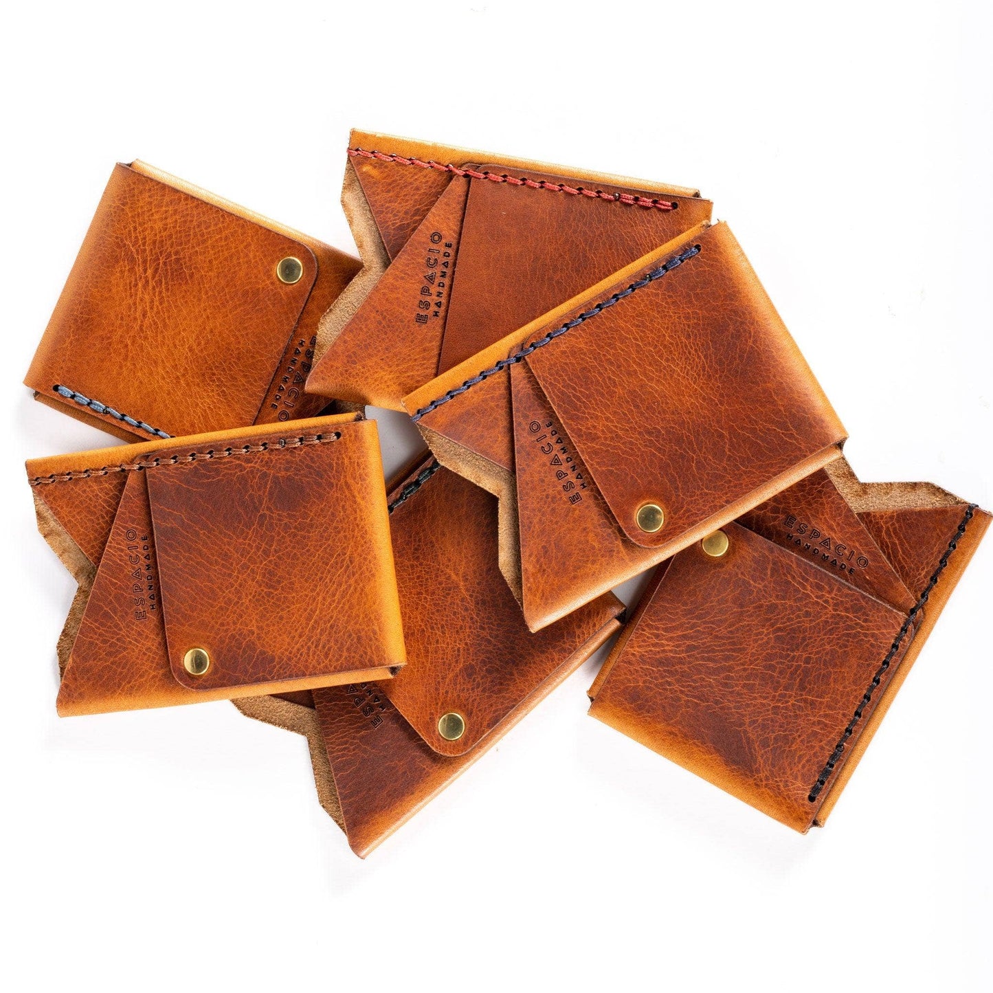 Espacio Handmade - Big Spender Leather Wallet – Pecan – Slim Card Holder