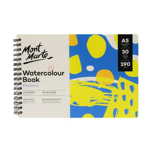 Mont Marte Usa, Inc. - Watercolor Book Discovery A5 (5.8 x 8.3in) 30 Sheets 190gsm