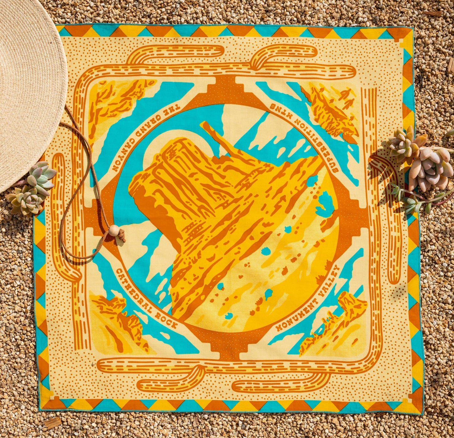 "Southwest Monuments": 100% Organic Cotton - Bandits Bandana