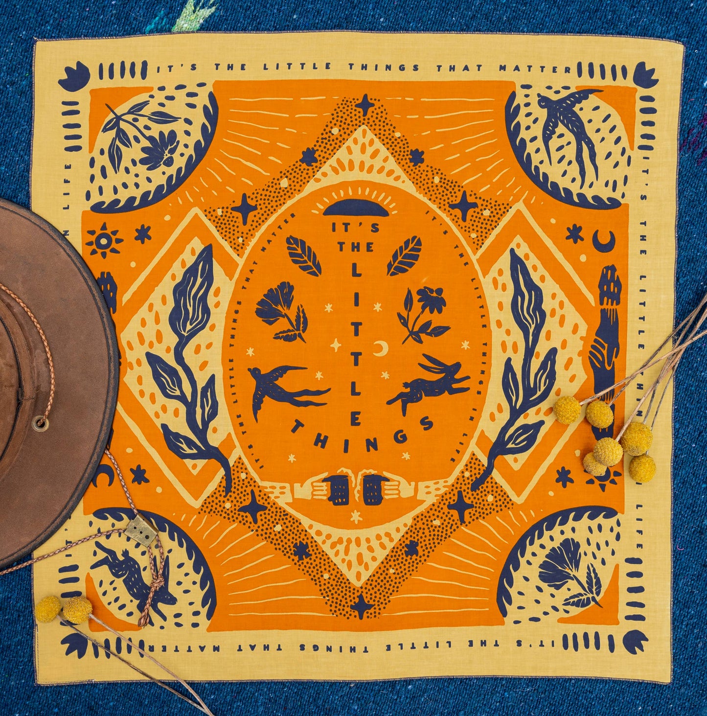 "The Little Things": 100% Organic Cotton - Bandits Bandana