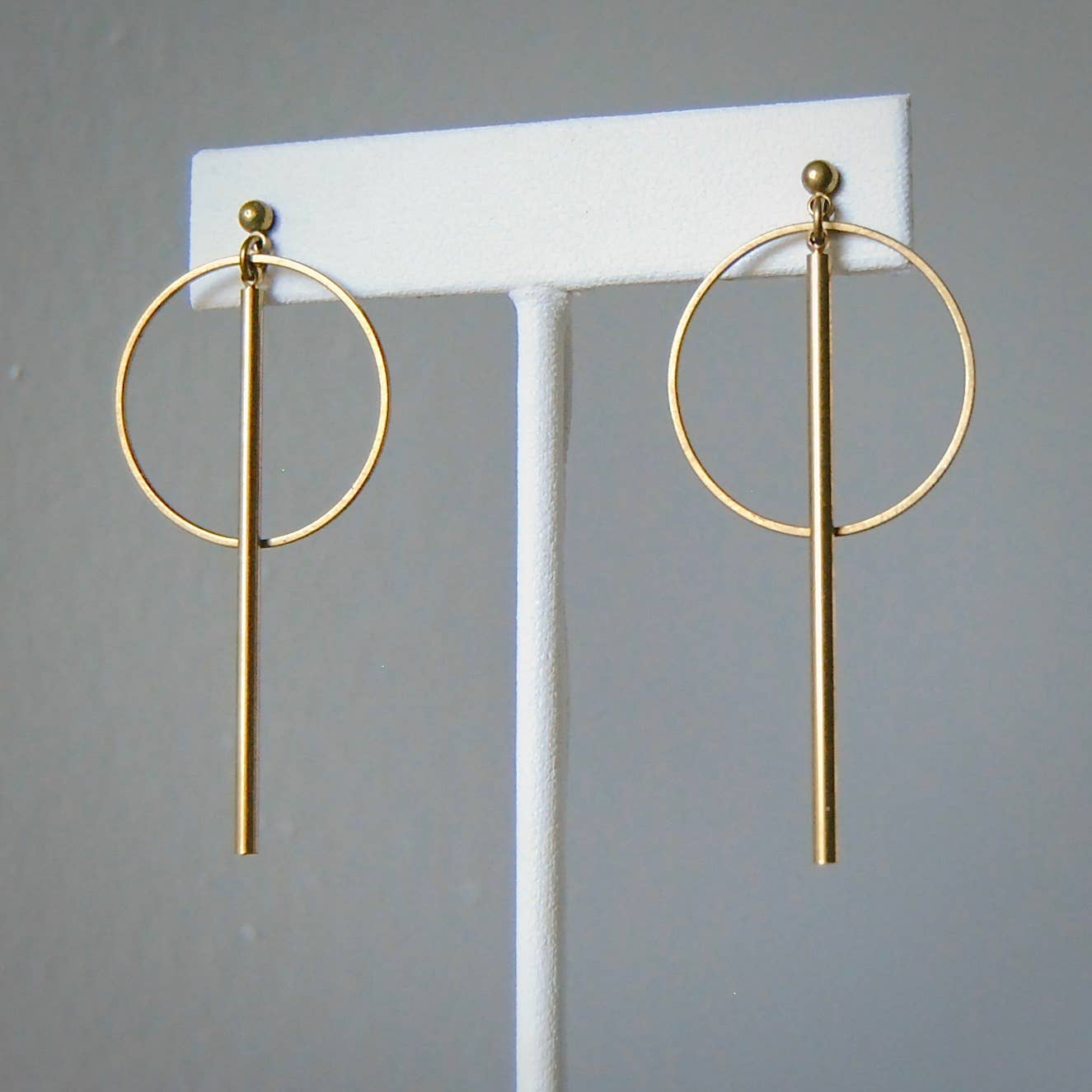 Circle and Bar Earrings - SPARKLEFARM