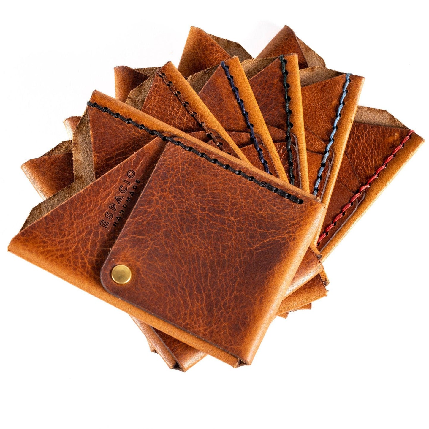 Espacio Handmade - Big Spender Leather Wallet – Pecan – Slim Card Holder