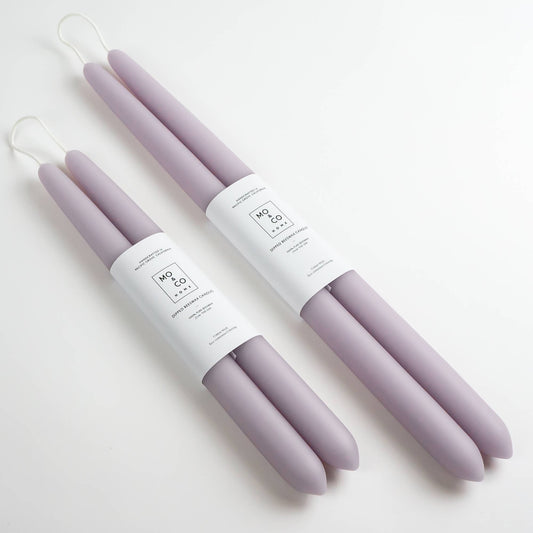 Mo&Co Home - Lavender | Dipped Beeswax Taper Candles | All Natural: 10 Inch