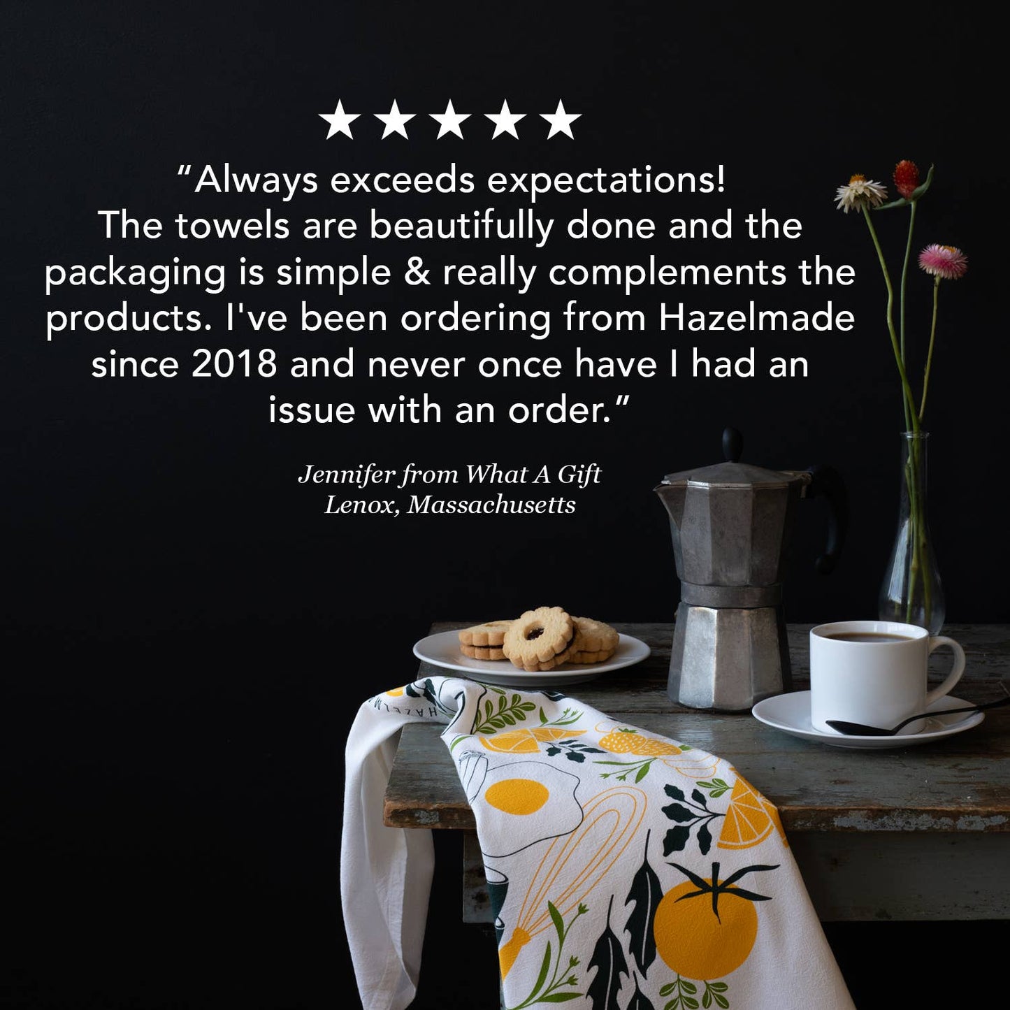 HAZELMADE® Tea Towels + Gifts - Winter Branch Tea Towel | Kitchen Decor | Holiday