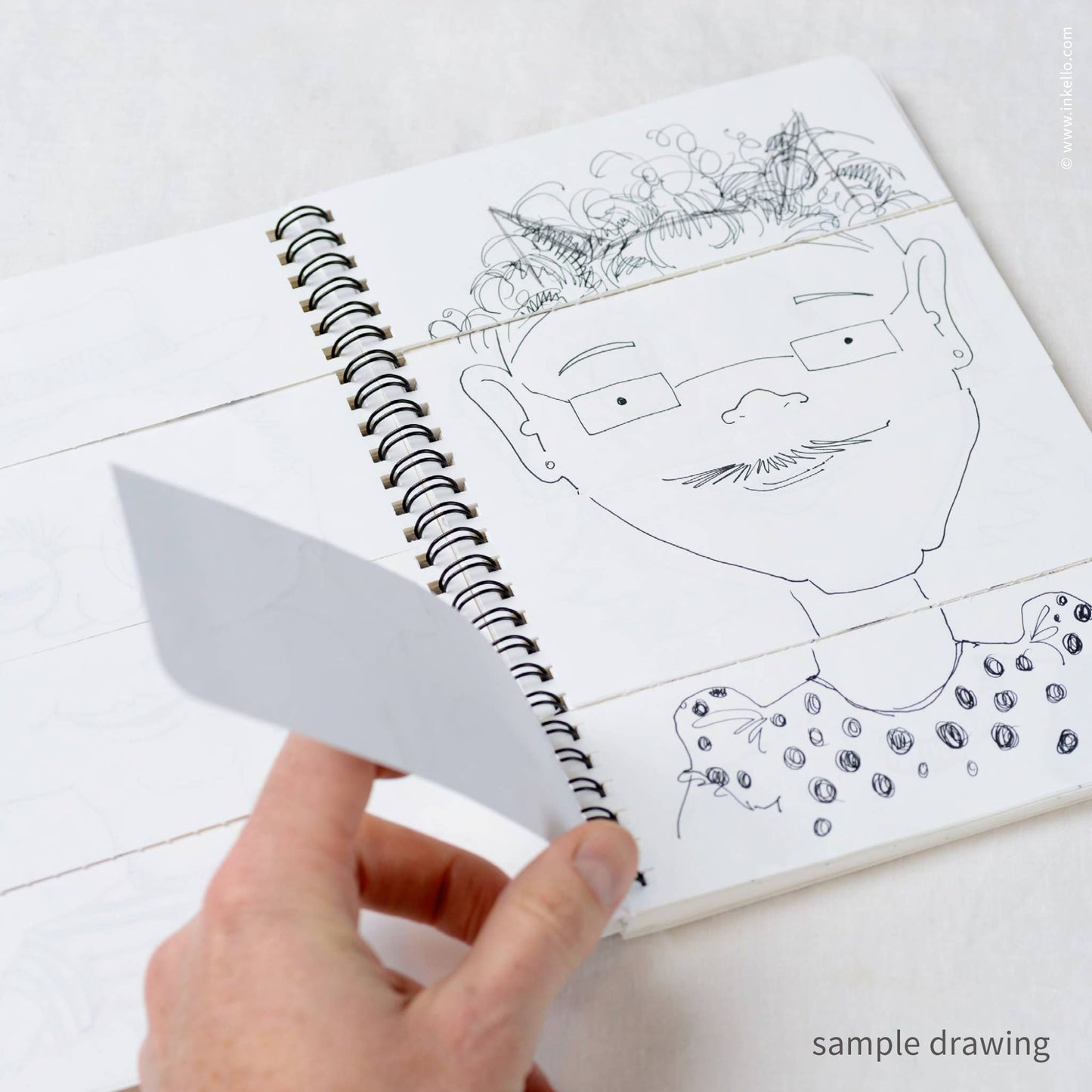 Inkello Letterpress - My Book of Faces Four-Panel Sketchbook (#365)