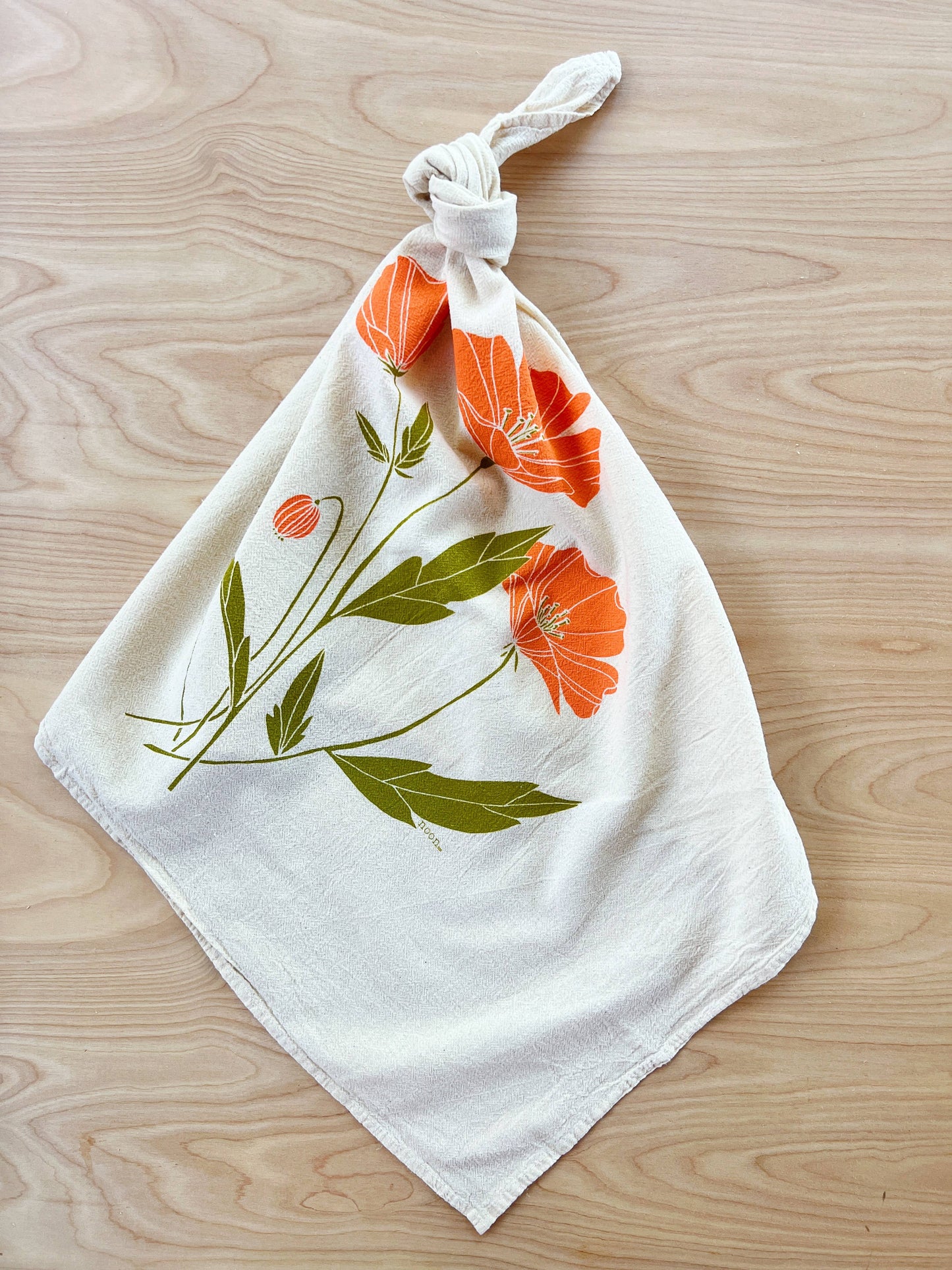 noon designs - California Poppy Tea Towel